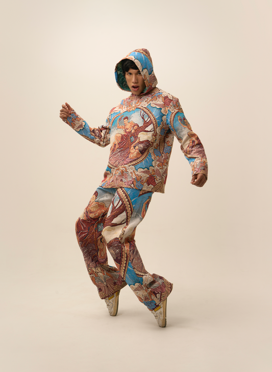 Baroque Demigod Woven Hoodie and Pants Set | Marcel Castellano